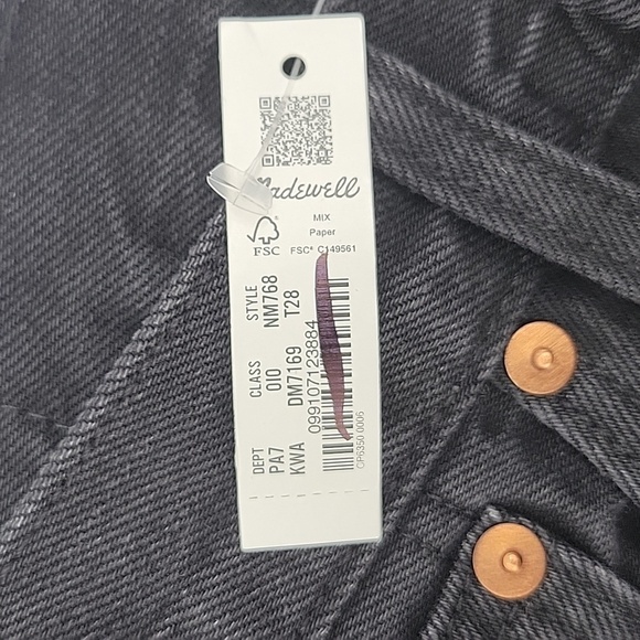 Madewell Tall Low-Slung Straight Jeans in Kent Wash size 28 TALL NWT NM768 - Picture 10 of 14